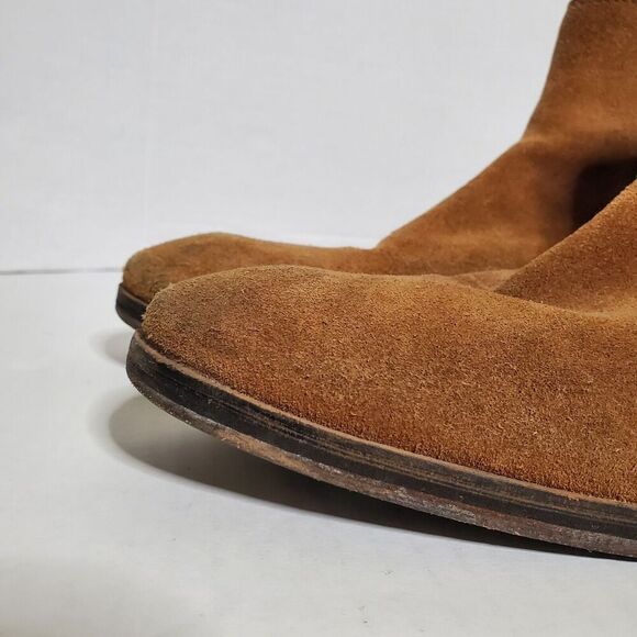 Superdry Tan Suede Chelsea Boots Size 10 Pull On Stretch Mens - Picture 4 of 16